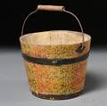 Small Polychrome Spongepainted Wooden Pail