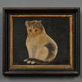 American School 19th Century Portrait of a Seated Cat