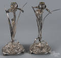 Pair of Chinese silver candlesticks early 20th c
