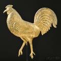 Molded Gilt Copper Rooster Weathervane