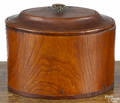 Carved tea caddy from the Treaty Tree at Kensington