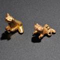Two Central American PreColumbian Gold Frog Pendants