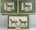 Three French Equestrian Lithographs