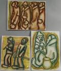 James Dorothy South African 20th Century Three Unframed Figural Works