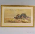 Frank F English American 18541922 Country Farmstead by the Coast