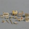 Seventeen Small Ivory Carved Figures
