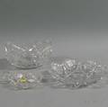 Three Pieces of Colorless Cut Glass