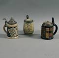 Three German Stoneware Steins