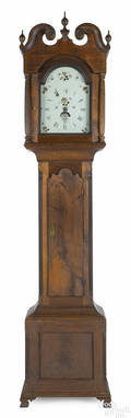 Pennsylvania Chippendale walnut tall case clock ca 1800