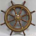 Brassmounted and Turned Ships Wheel