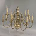 Dutchstyle Brass Twelvelight Chandelier