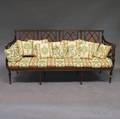 Neoclassicalstyle Walnut Quadruple Chairback Settee