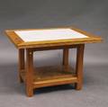 Oak and Marbleinset Utility Table