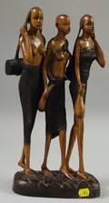 Decorative Masai Wooden Figural Group