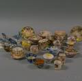 Group of Miniature Porcelain and Ceramic Cups Saucers and Birds