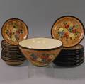 Group of Floraldecorated J Massier Pottery Plates and Bowls