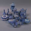 Seventeen Modern Wedgwood Light Blue Jasper Items