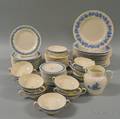 Sixtypiece Wedgwood Embossed Queens Ware Partial Dinner Service