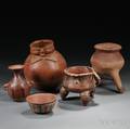 Five PreColumbian Pottery Vessels