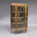 Oak Bowfront Vitrine