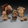 Five PreColumbian Pottery Fragments