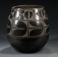 Large Santo Domingo Blackonblack Pottery Jar