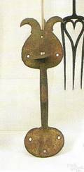 Fine Pennsylvania tulip thumb latch ca 1800