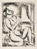 FrenchGerman School 20th Century Expressionist Nude