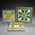 Three Framed Art Nouveau Tile Sets