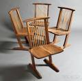 Four George Nakashima 19051990 Conoid Chairs