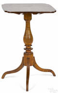Pennsylvania tiger maple candlestand early 19th c