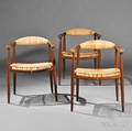 Three Hans Wegner 19142007 Round Armchairs