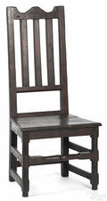 Southeastern Pennsylvania William  Mary walnut banisterback side chair ca 1730