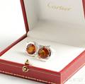 Cartier Sterling Silver and Citrine Cuff Links