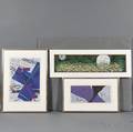 Yuichi Hasegawa b 1945 Three Color Woodblocks