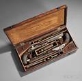 Cased Nock Percussion Dueling Pistol Set