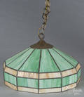 Leaded glass chandelier