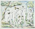 Paul Czanne French 18391906 Les baigneurs  petite planche