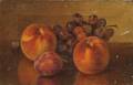 Bryant Chapin American 18591927 Still Life with Peaches Plum and Grapes