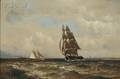Mauritz Frederik Hendrick De Haas DutchAmerican 18321895 Brigantine Schooner and Steamship at Sea