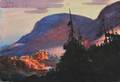 John Whorf American 19031959 Mountain Sunset