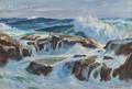 John Whorf American 19031959 Marine 2  Rocks and Surf