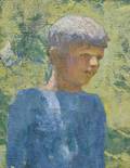 Frank Weston Benson American 18621951 Portrait Head of a Boy An Exercise in Backlighting