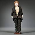 Altered French Bisque Socket Head Boy Doll with Goatee and Moustache