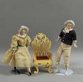 Pair of European Blonde China Dolls