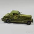 Louis Marx Lithographed Tin and Pressed Steel Windup HQStaff Car