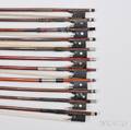 Eleven Nickel Silvermounted Violin Bows