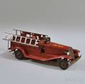 Marx Pressed Steel Friction Motordriven Electric Fire Ladder Truck