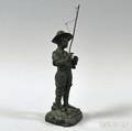 George Omerth French fl 18951925 Bronze Figure of a Boy Fishing