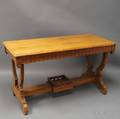 Carved Oak Library Table